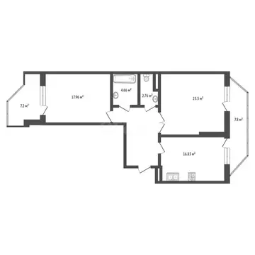 2-комнатная квартира: Анапа, улица Шевченко, 3 (91.5 м)