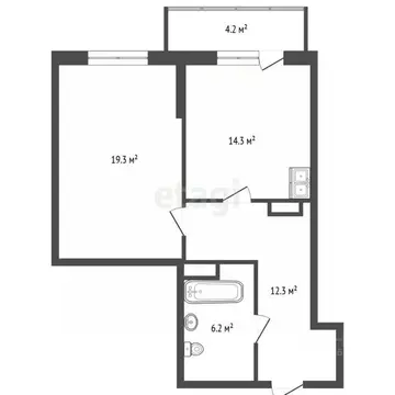 1-к кв. Челябинская область, Челябинск ул. Чичерина, 38В (52.8 м)