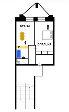 1-комнатная квартира: Пермь, Коломенская улица, 34 (47.8 м)