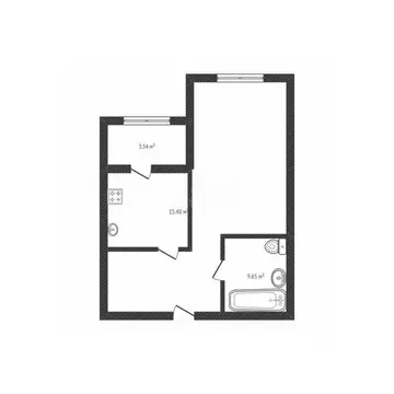 1-к кв. Брянская область, Брянск ул. Клары Цеткин, 10Б (39.8 м)