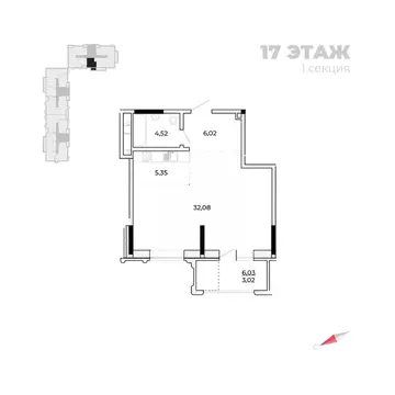 Свободной планировки кв. Удмуртия, Ижевск Новая Восьмая ул., 67 (54.0 ...