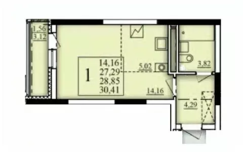 1-к кв. Башкортостан, Уфа Затон-Восточный жилрайон, Паруса жилой ...