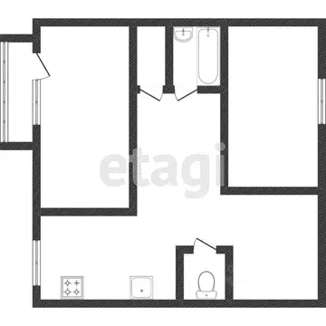 2-к кв. Костромская область, Кострома Индустриальная ул., 1/23 (48.3 ...