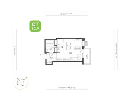 1-к кв. Татарстан, Набережные Челны Премьер-квартал жилой комплекс ...