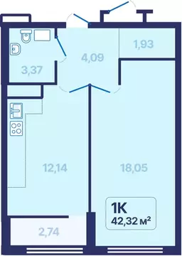 1-к кв. Свердловская область, Екатеринбург просп. Космонавтов, 9 ...