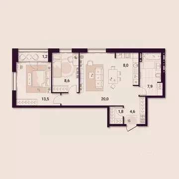 2-к кв. Приморский край, Артем ул. Куйбышева, 11А (65.61 м)