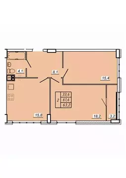 2-к кв. Ивановская область, Иваново Видный мкр, 2 (63.2 м)