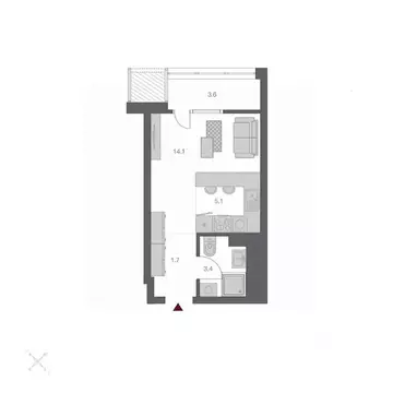 1-к кв. Новосибирская область, Новосибирск Беринг жилой квартал,  ...