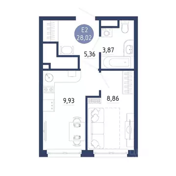 1-к кв. Рязанская область, Рязанский муниципальный округ, с. Дядьково ...