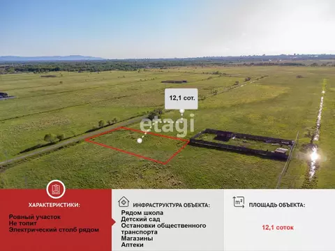 Участок в Хабаровский край, Хабаровский район, с. Восточное  (12.1 ...