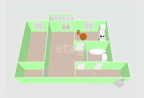 2-к кв. Сахалинская область, Южно-Сахалинск 7-й мкр, проезд ...