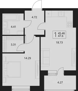 1-к кв. Брянская область, Брянский район, Снежское с/пос, пос. Путевка ...