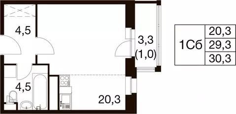 Студия Московская область, Балашиха Гагарина мкр, ул. Проектная, 9Ас1 ...