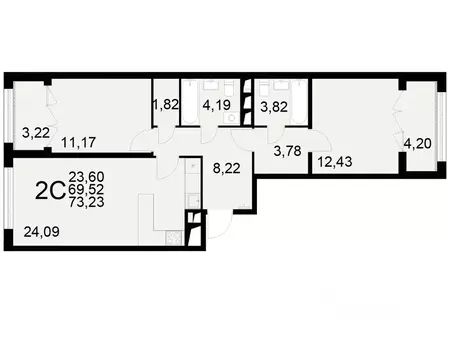 2-к кв. Рязанская область, Рязань Братиславский мкр, Вместе жилой ...