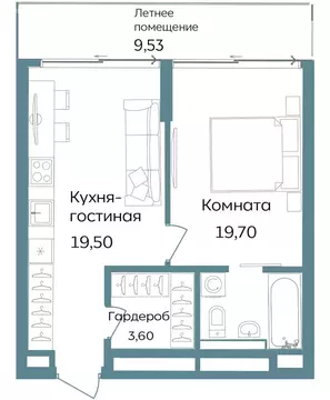 2-комнатная квартира: Республика Крым, Саки, курортный кластер Темпо ...
