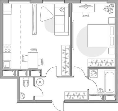 2-к кв. Московская область, Долгопрудный Гранитный мкр, Бригантина ...