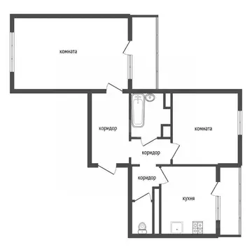 2-к кв. Воронежская область, Воронеж ул. Адмирала Чурсина, 8 (59.4 м)