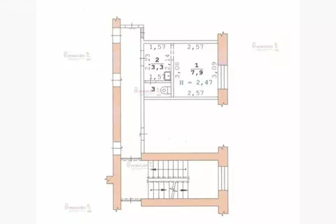 1-комнатная квартира: Екатеринбург, улица Малышева, 127А (12 м)