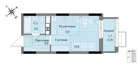 Студия Удмуртия, Ижевск Краски Леса жилой комплекс (25.1 м)