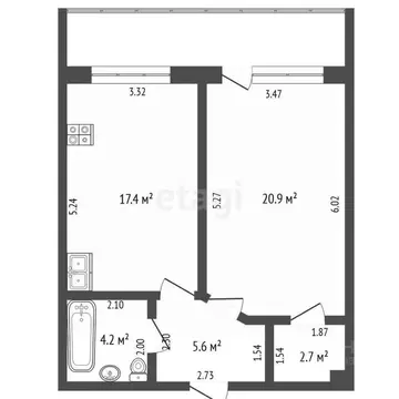 1-к кв. Ямало-Ненецкий АО, Новый Уренгой Восточный мкр, 3/1 (53.1 м)