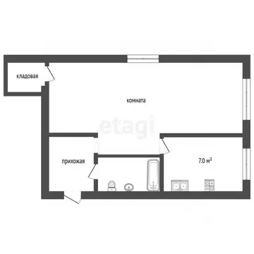 1-к кв. Нижегородская область, Выкса ул. Красные зори, 29 (32.8 м)