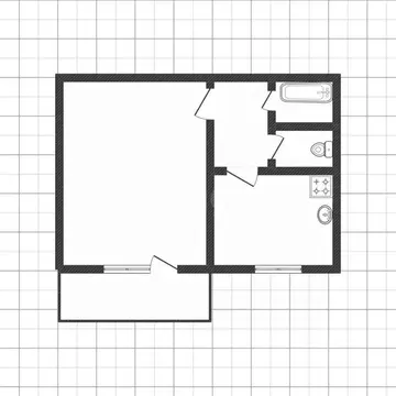 1-к кв. Белгородская область, Белгород Молодежная ул., 16в (33.8 м)