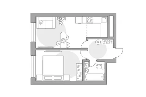 2-комнатная квартира: Красногорск, жилой комплекс Ильинойс, к1 (35.41 ...
