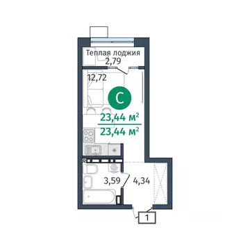 Студия Тюменская область, Тюменский муниципальный округ, д. Дударева ...