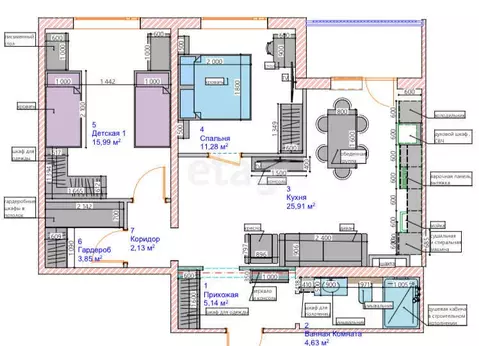 3-комнатная квартира: Махачкала, Газпромная улица, 15к5 (70 м)