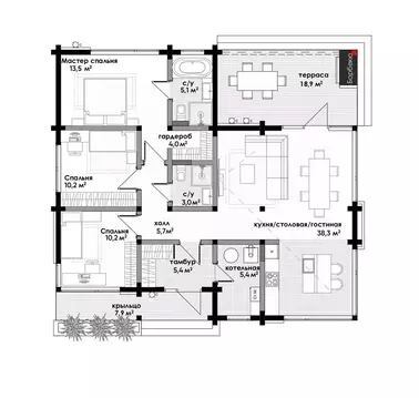 Дом в Московская область, Рузский муниципальный округ, д. Ваюхино, ...