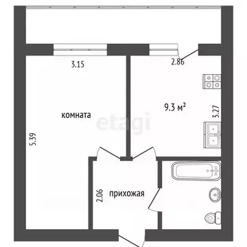 1-к кв. Вологодская область, Вологда Окружное ш., 32 (32.0 м)