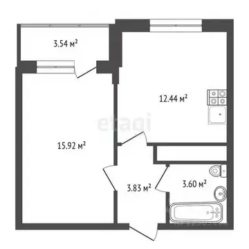 1-к кв. Воронежская область, Воронеж Московский просп., 142/2 (38.1 м)