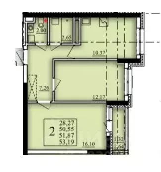 2-к кв. Башкортостан, Уфа Затон-Восточный жилрайон, Паруса жилой ...
