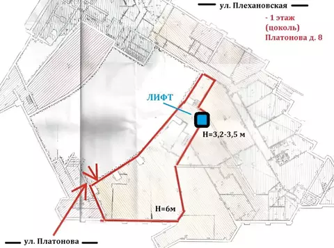 Торговая площадь в Воронежская область, Воронеж ул. Платонова, 8 (850 ...