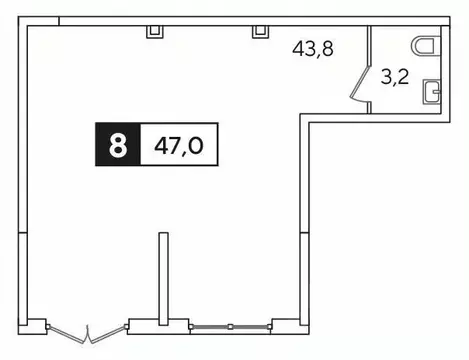 Офис в Краснодарский край, Краснодар ул. Анны Ахматовой, 6/1 (47 м)