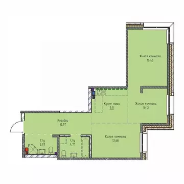 3-к кв. Иркутская область, Иркутск Култукская ул., 16 (68.3 м)