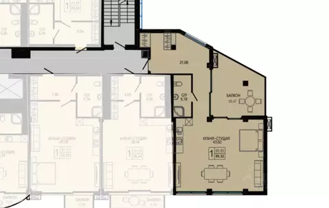 Свободной планировки кв. Севастополь ул. Пляж Омега, 39с1 (90.0 м)