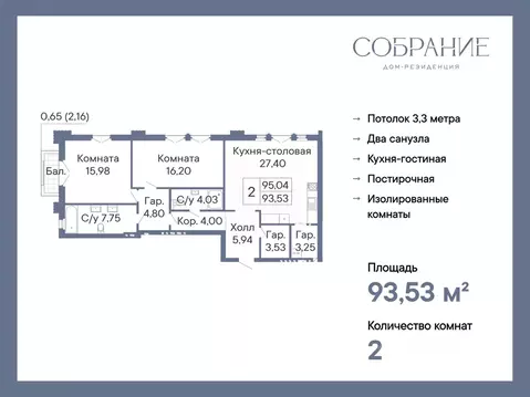 2-к кв. Ростовская область, Ростов-на-Дону Социалистическая ул., 116 ...