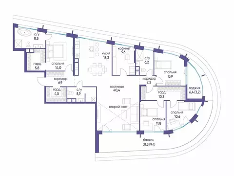 1-комнатная квартира: Москва, жилой комплекс Остров, 7-й квартал ...