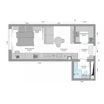 1-к кв. Приморский край, Владивосток ул. Нейбута (37.98 м)