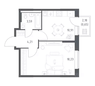 1-к кв. Московская область, Химки городской округ, д. Юрлово Пятницкие ...