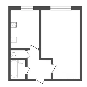 1-к кв. Тюменская область, Тюмень 6-й мкр, ул. Валерии Гнаровской, 10 ...