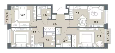 4-к кв. Московская область, Красногорск городской округ, д. Поздняково ...