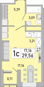 1-к кв. Башкортостан, Уфа Бакалинская ул., 9/1 (29.56 м)