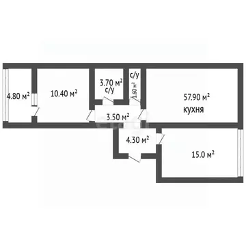 2-к кв. Воронежская область, Воронеж просп. Труда, 93к4 (57.0 м)
