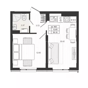 1-к кв. Ленинградская область, Гатчинский муниципальный округ, д. ...