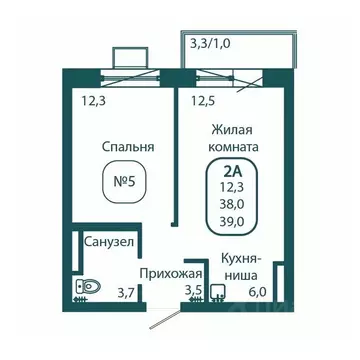 1-к кв. Московская область, Солнечногорск городской округ, Андреевка ...