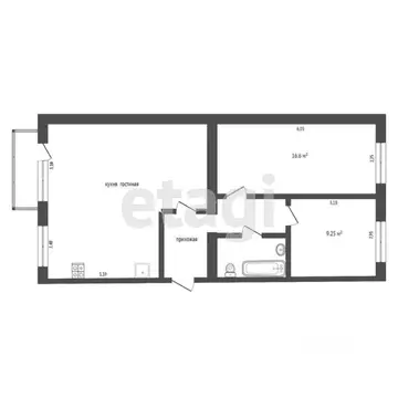 2-к кв. Тюменская область, Тюмень ул. Московский Тракт, 177 (66.8 м)
