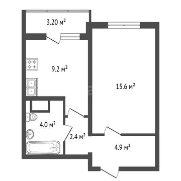 1-комнатная квартира: Санкт-Петербург, Чарушинская улица, 8 (36.1 м)