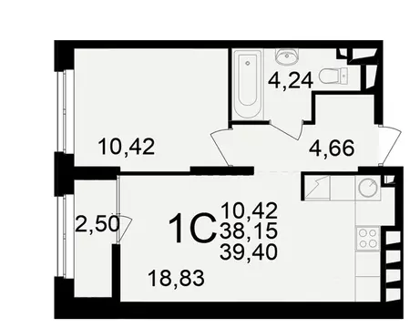 1-к кв. Рязанская область, Рязань ул. Чкалова (38.15 м)